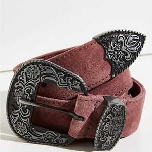 NWT - Free People Belt with western style buckle - rose color